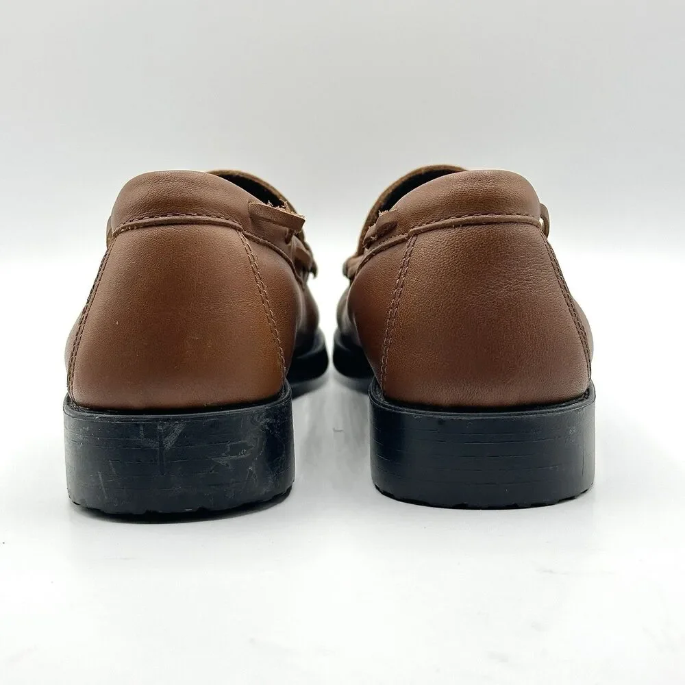 GH Bass & Co Weejuns Marietta II Women's 10 Leather Kiltie Tassel Loafers Brown
